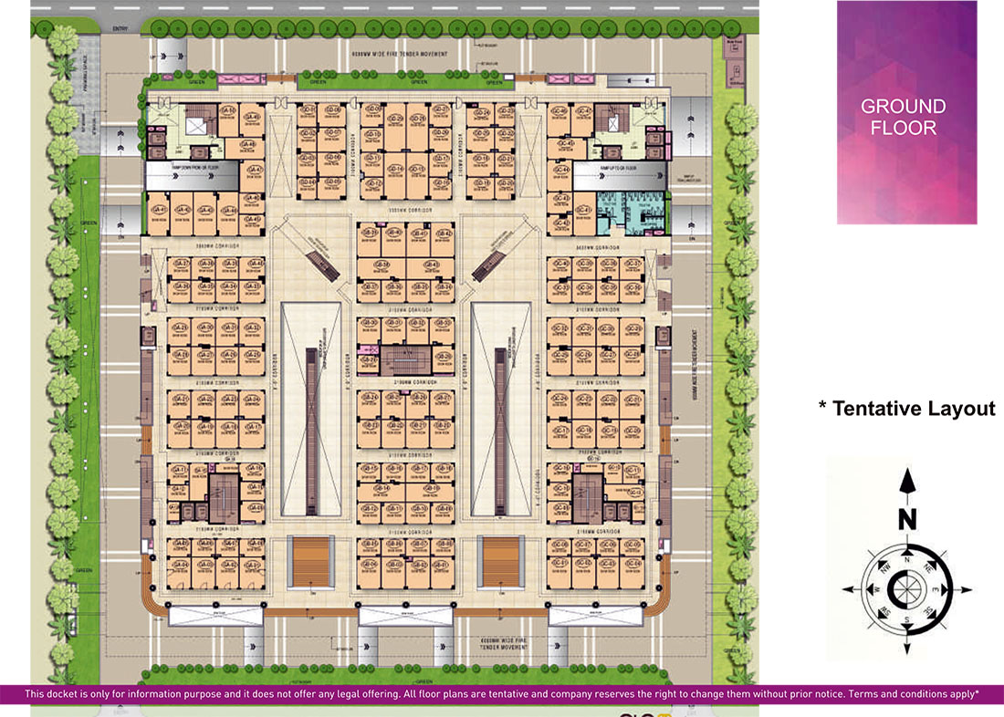 Galaxy Diamond Plaza Ground Floor Plan